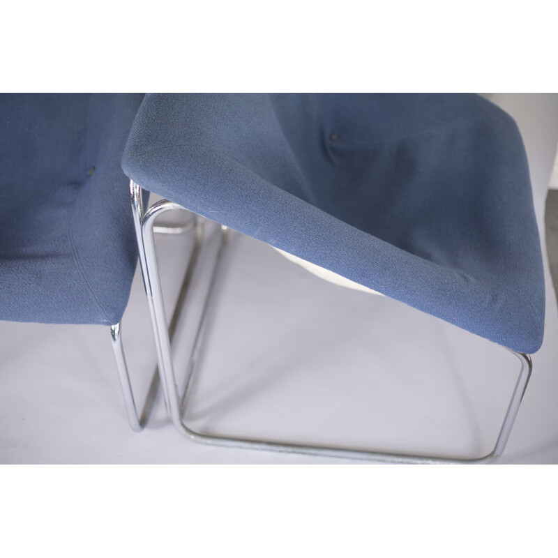 Vintage blue cubic armchair