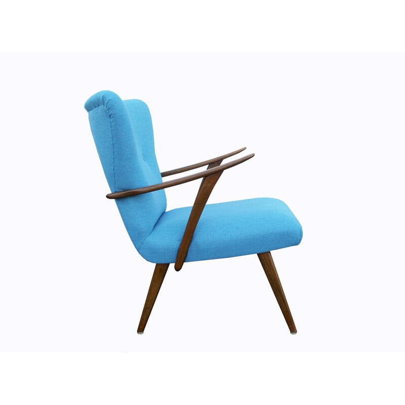 Vintage Wood armchair in light blue