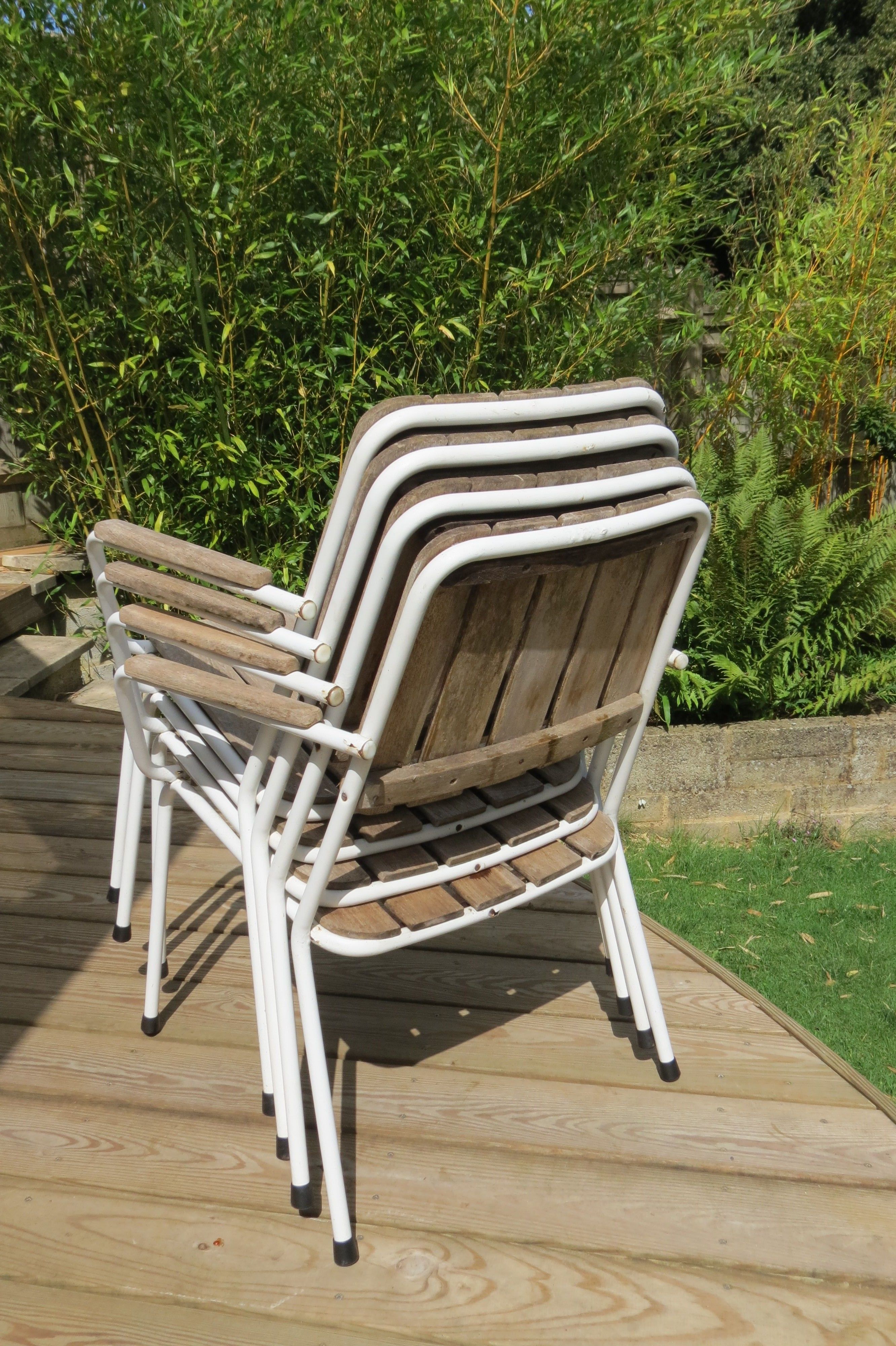 4 X Garden Chairs Aluminium - all about hobby