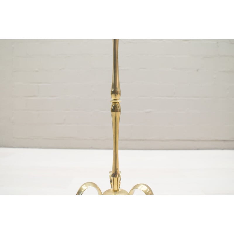 Vintage tripod floor lamp in brass