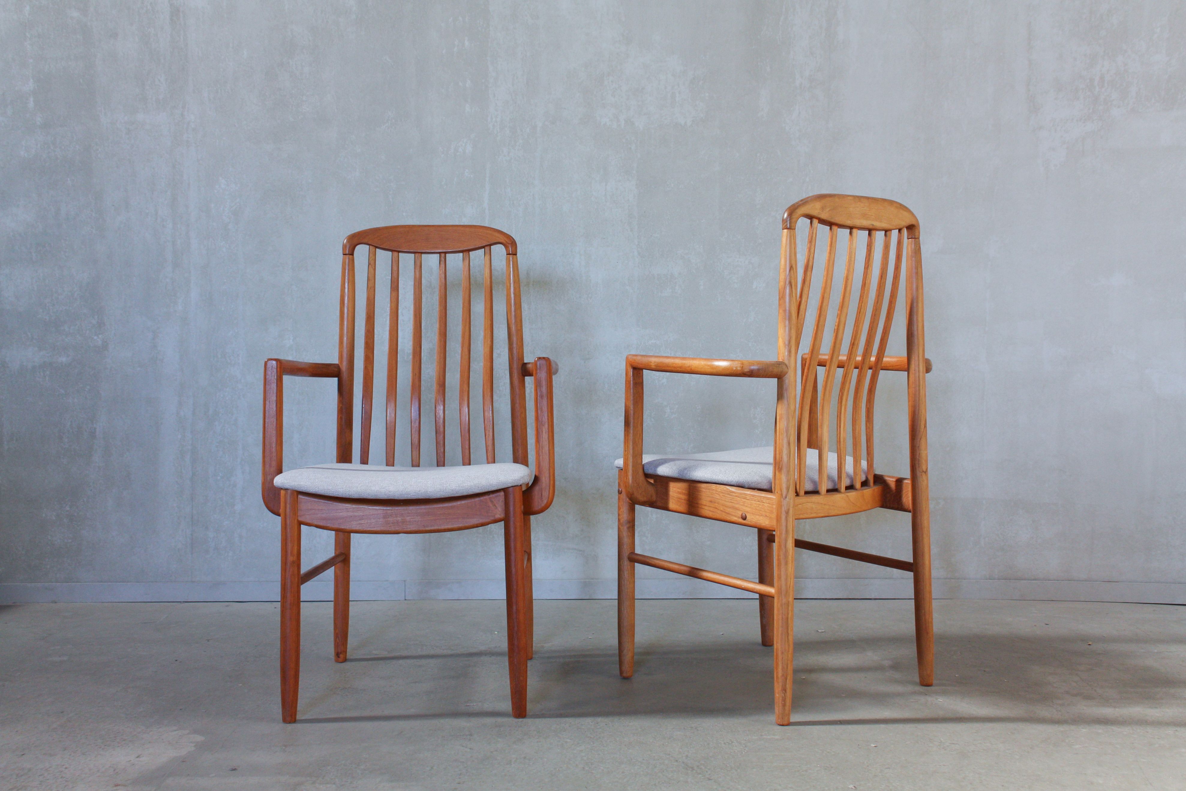 Set of 8 teak dining chairs by Benny Linden Design Market