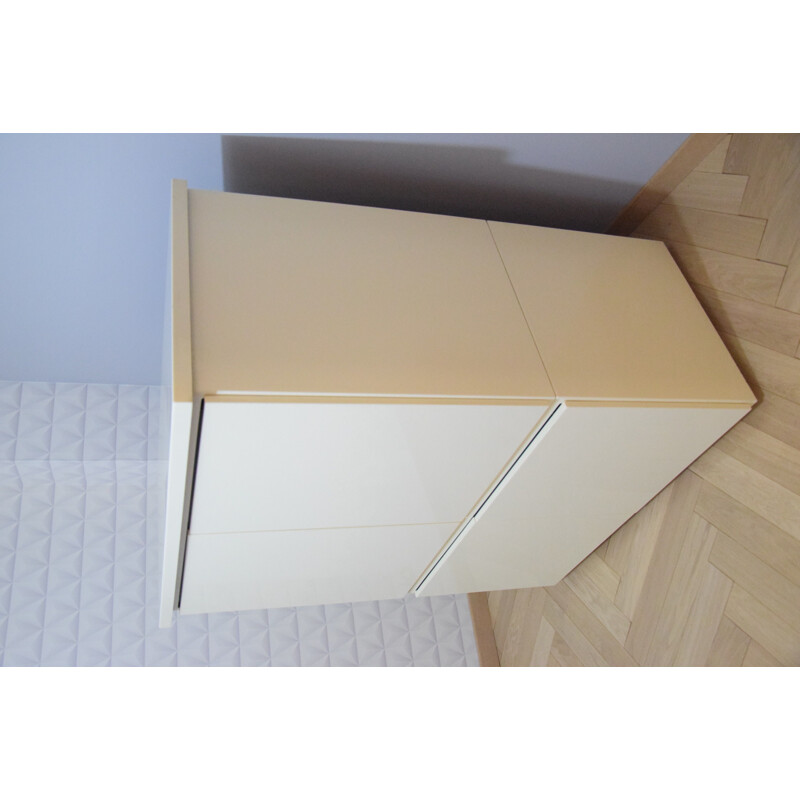 Vintage white storage cabinet
