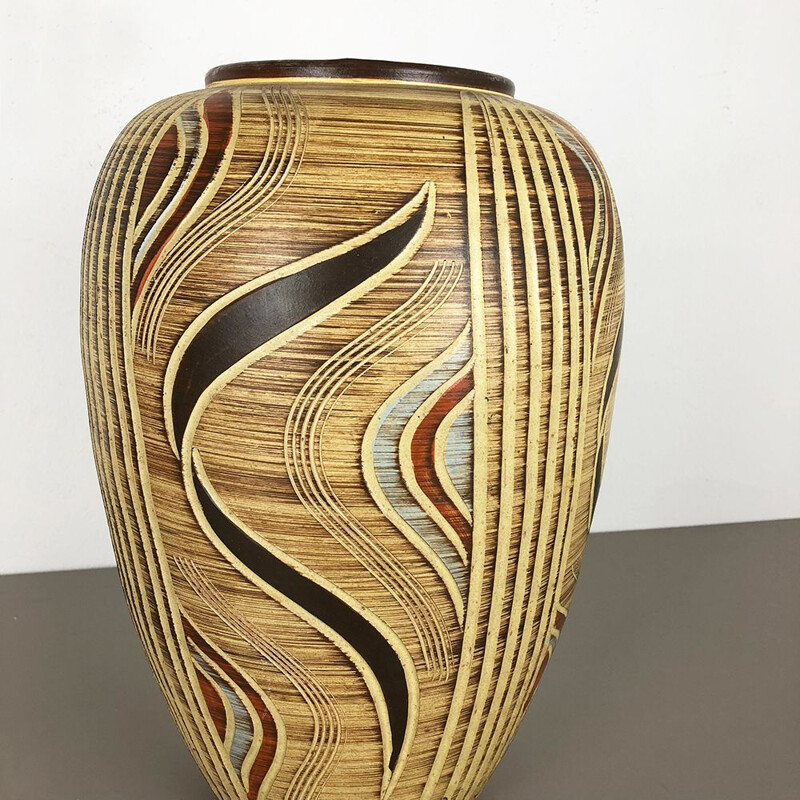 Vintage German vase in ceramic by SAWA Ceramic