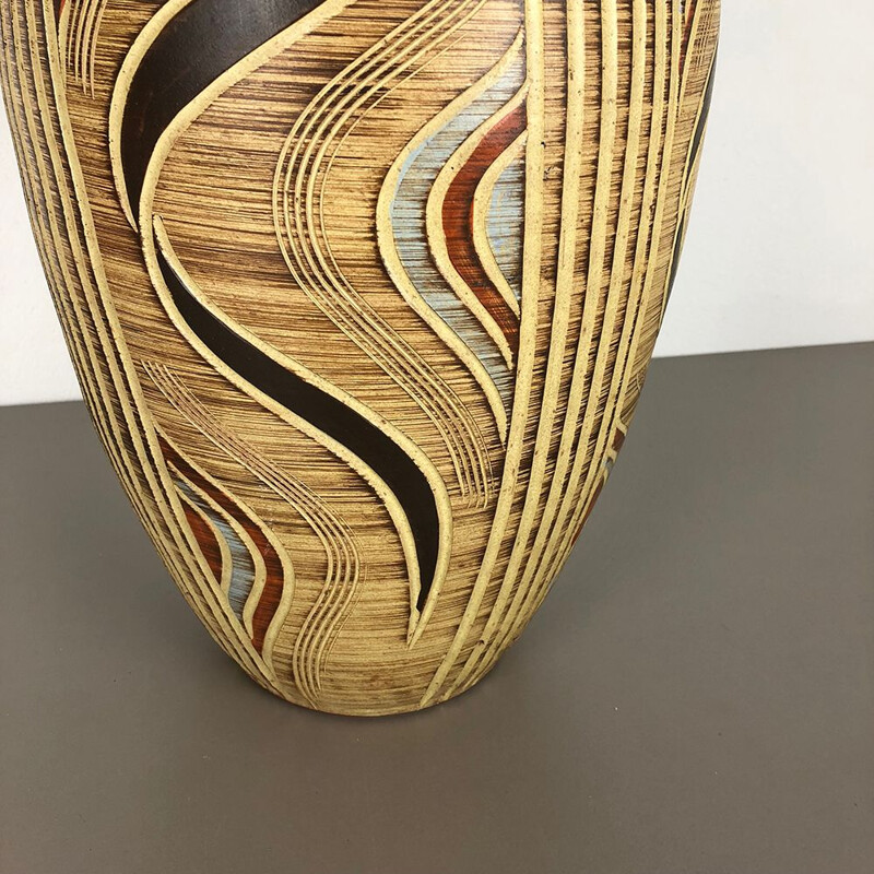 Vintage German vase in ceramic by SAWA Ceramic