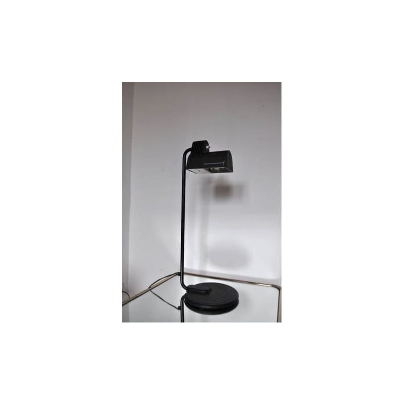 Vintage black plastic lamp 1980
