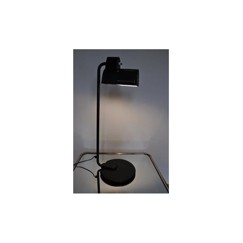 Vintage black plastic lamp 1980