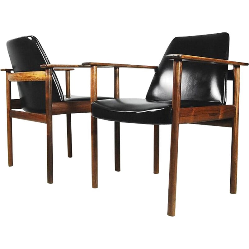 Set of 2 vintage Norwegian armchairs by Sven Ivar Dysthe for Dokka Møbler