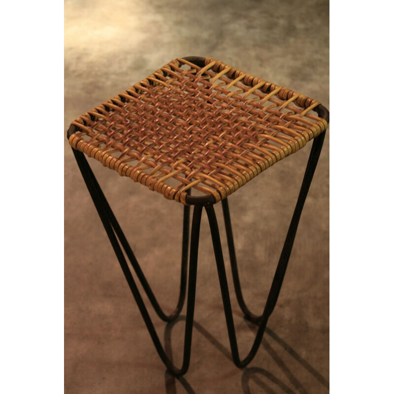 Set of 2 vintage stools by Władysław Wołkowski