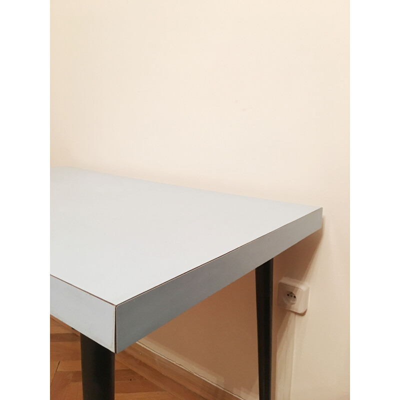 Vintage laminate blue dining table