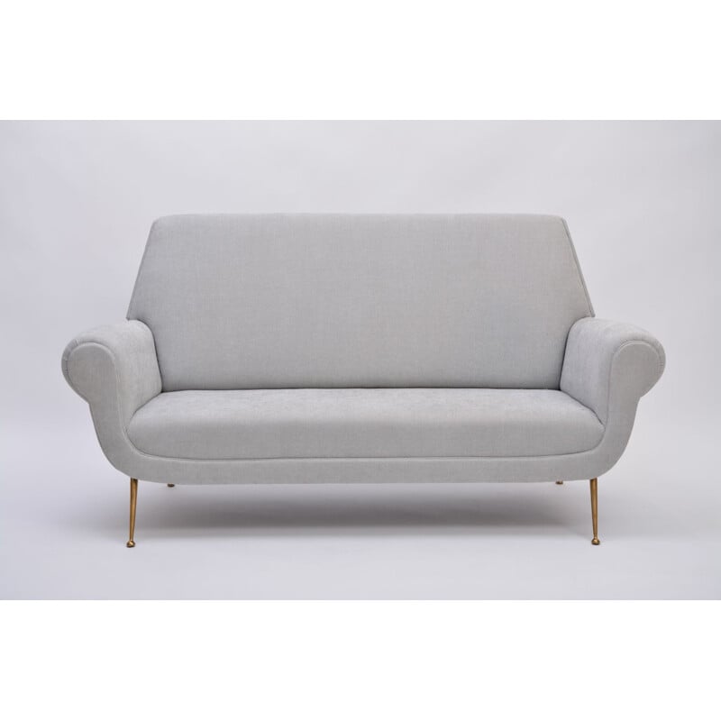 Vintage sofa grey by Gigi Radice for Minotti, Italian, 1950s