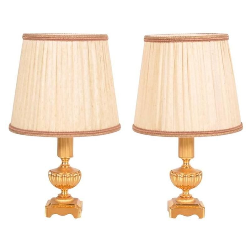 2 vintage Italian table lamps by Gaetano Sciolari,1970
