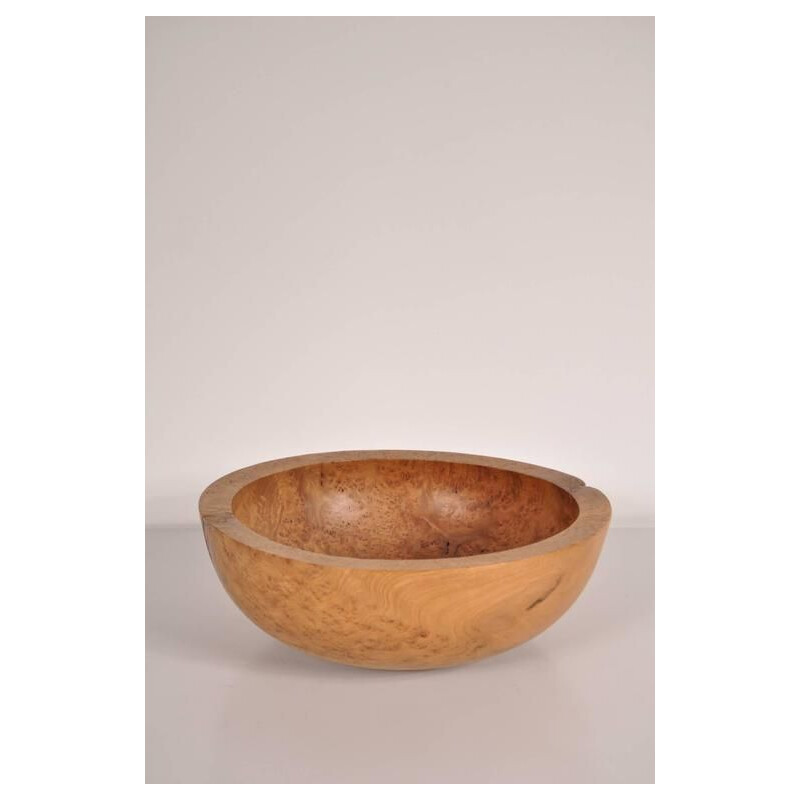 Vintage wooden bowl by Anthony Bryant,2000s