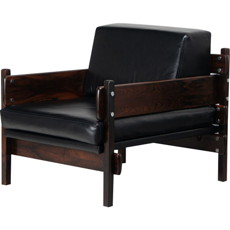 Vintage Franco rosewood armchair by Sergio Rodrigues 1960