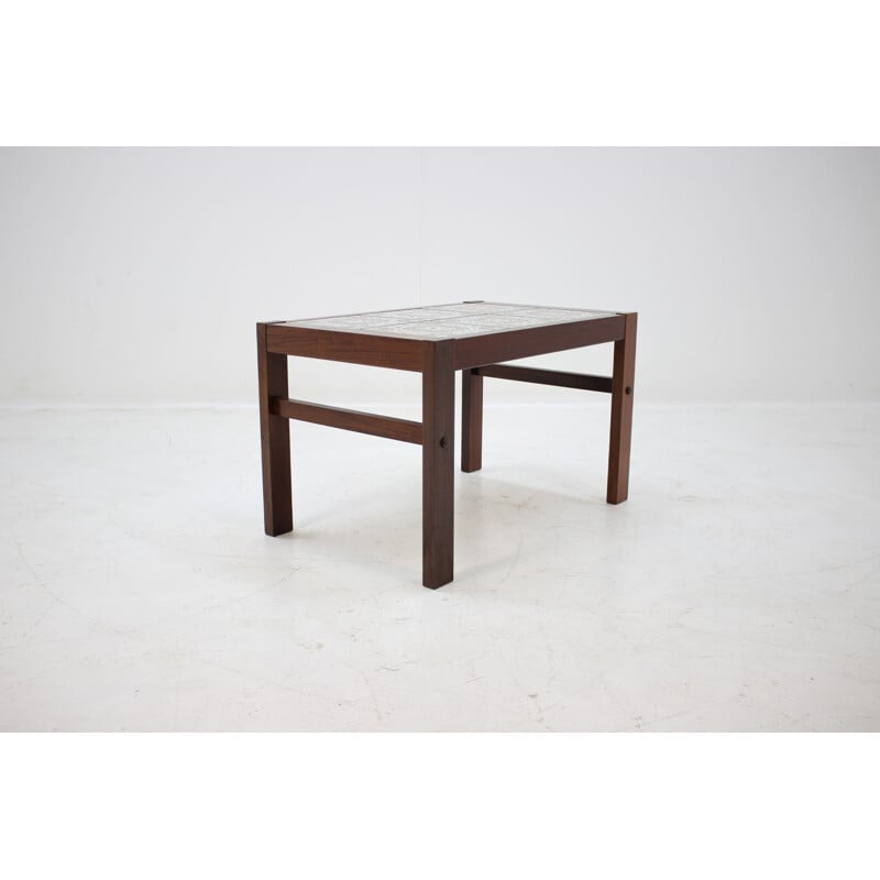 Side table in rosewood with ceramic top