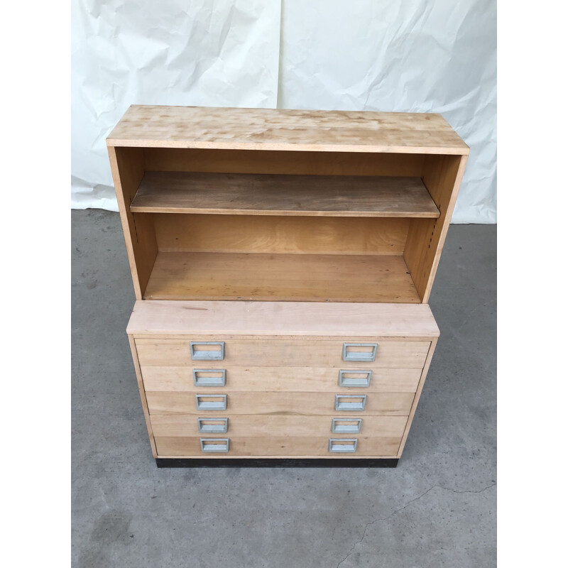 Vintage chest of drawers bookcase Esavian ESA School 1970s