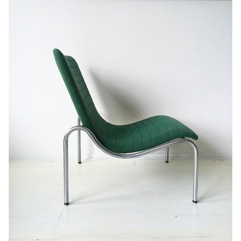 Vintage Green Tubular armchair model 703 by Kho Liang Ie for Stabin Holland  1968