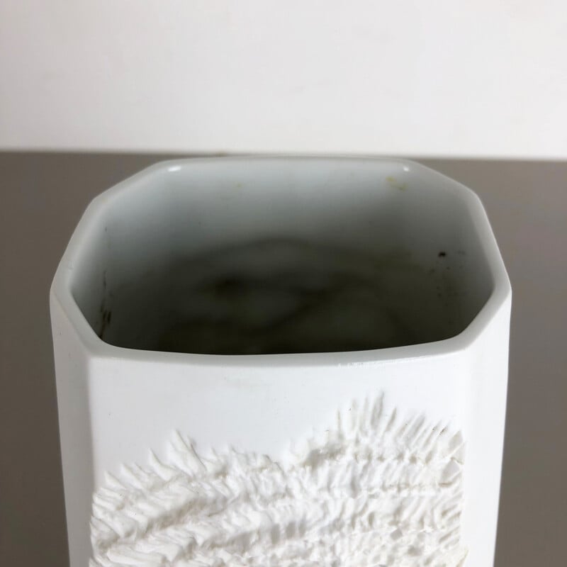 Vintage OP Art Biscuit porcelain German vase by AK Kaiser