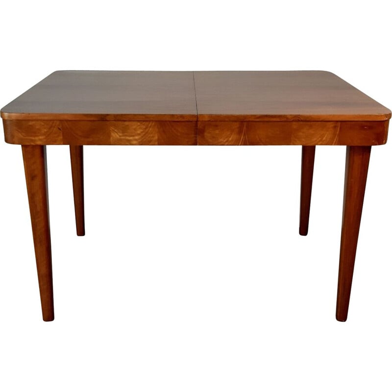 Vintage extendable table for UP zavody in walnut 1950