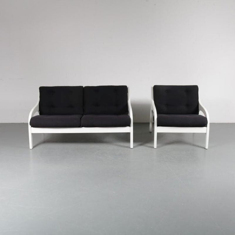 Vintage sofa and lounge chair Vivalda by Claudio Salocchi for Sormani, Italy 1960