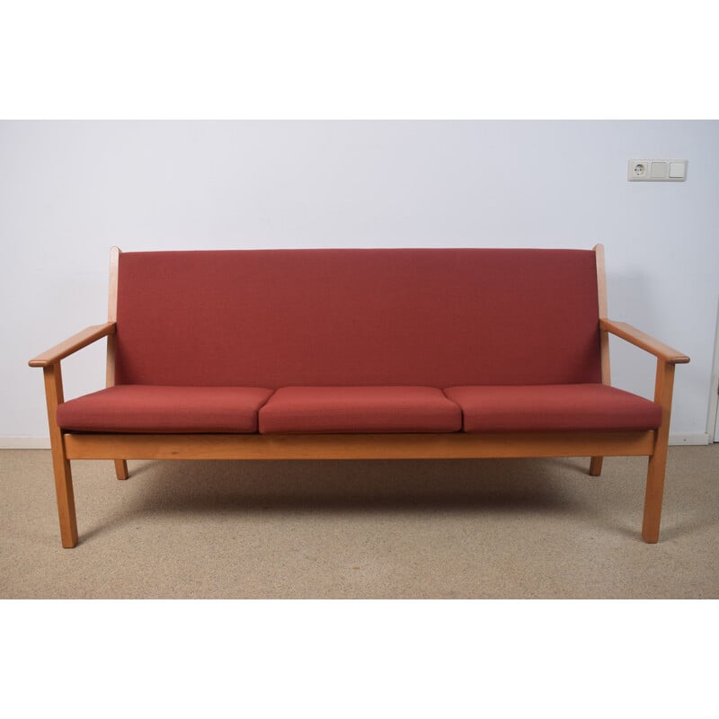 Vintage GE-265 3-seater oak sofa by Hans Wegner