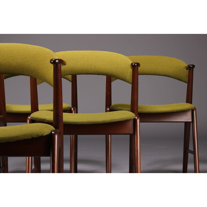 6 Scandinavian chairs, Kai KRISTIANSEN - 1960s
