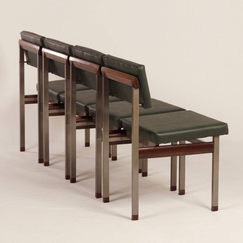 Set of 4 vintage dining chairs Pali by Louis van Teeffelen for Wébé, 1960s
