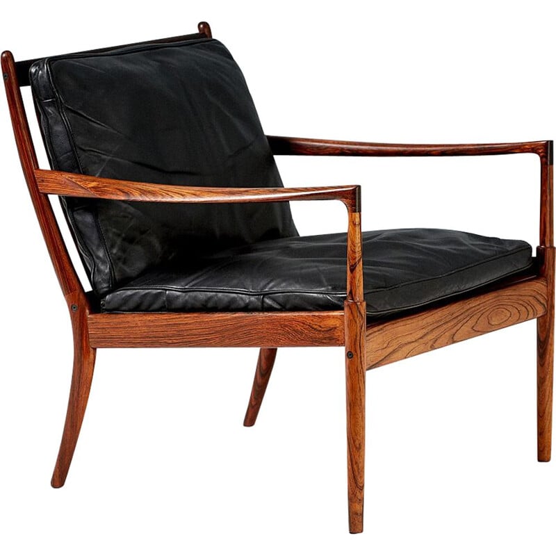 Vintage Ib Kofod-Larsen rosewood Samso chair 1958