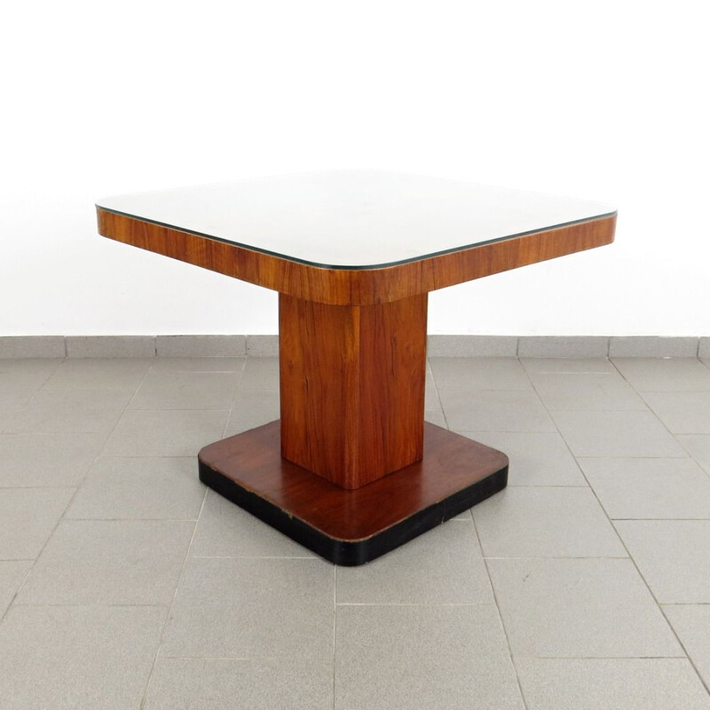 Vintage dining table in wood, Czechoslovakia