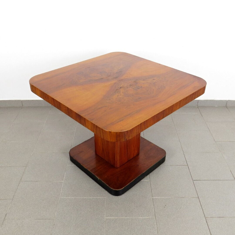 Vintage dining table in wood, Czechoslovakia