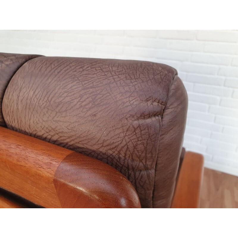 Vintage Danish adjustable lounge chair by HS Design 1980