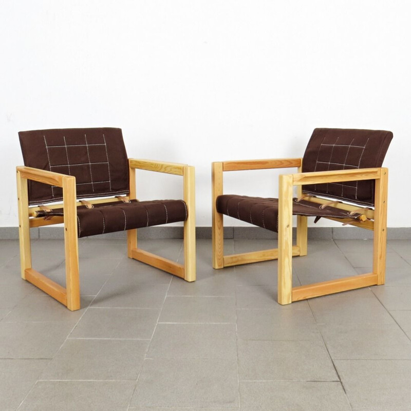 Set of 2 vintage armchairs by Karin Mobring, 1970s