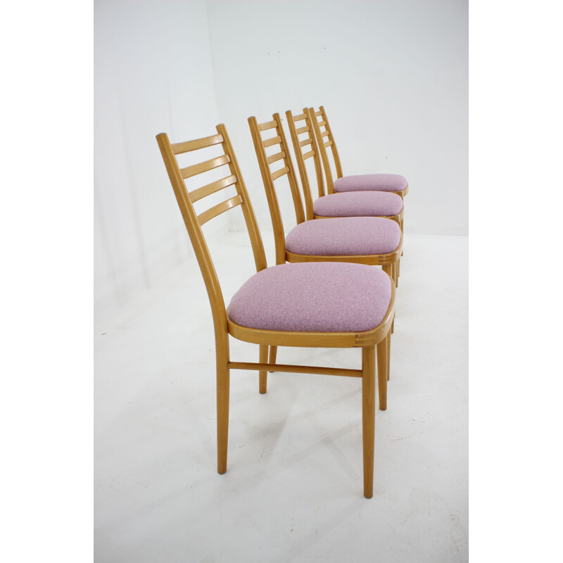 Set of 4 vintage dining chairs by Interier Praha, Czechoslovakia, 1970 
