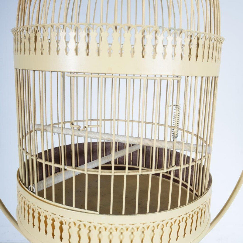 Unique Metal Bird Cage on Stand 1950