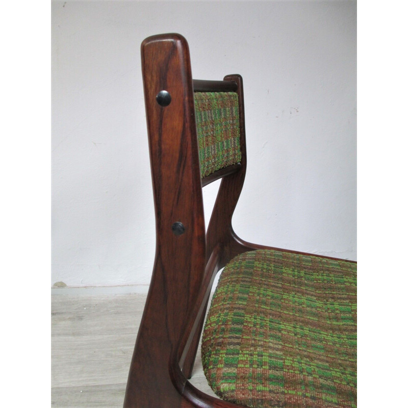 Set of 4 vintage rosewood chairs, Denmark, 1970s