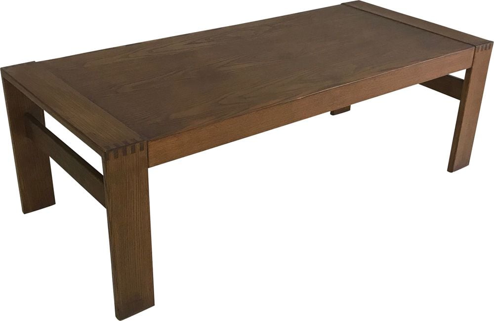 Large Vintage Coffee Table In Solid, Solid Wood Retro Coffee Table