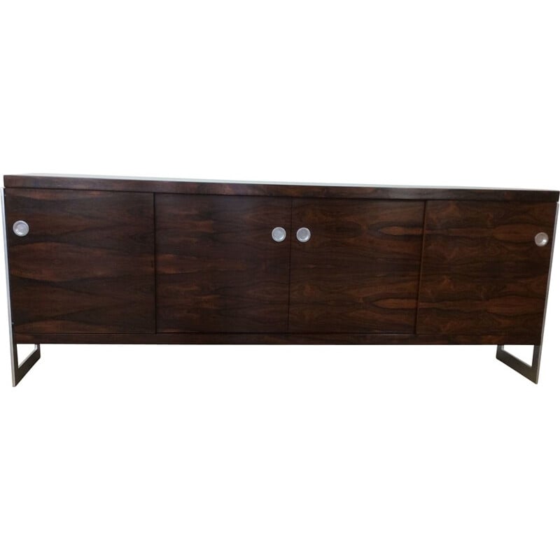 Rosewood and chrome vintage sideboard