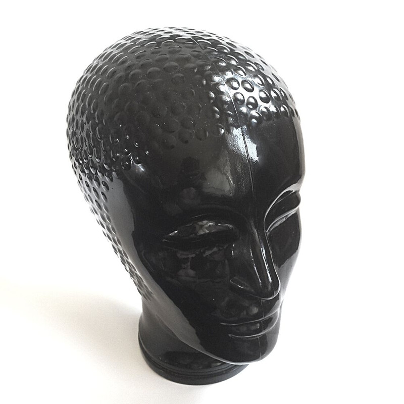 Vintage glass head by Atelier Fornasetti, 1960s