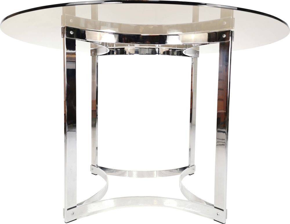 chrome kitchen table base only