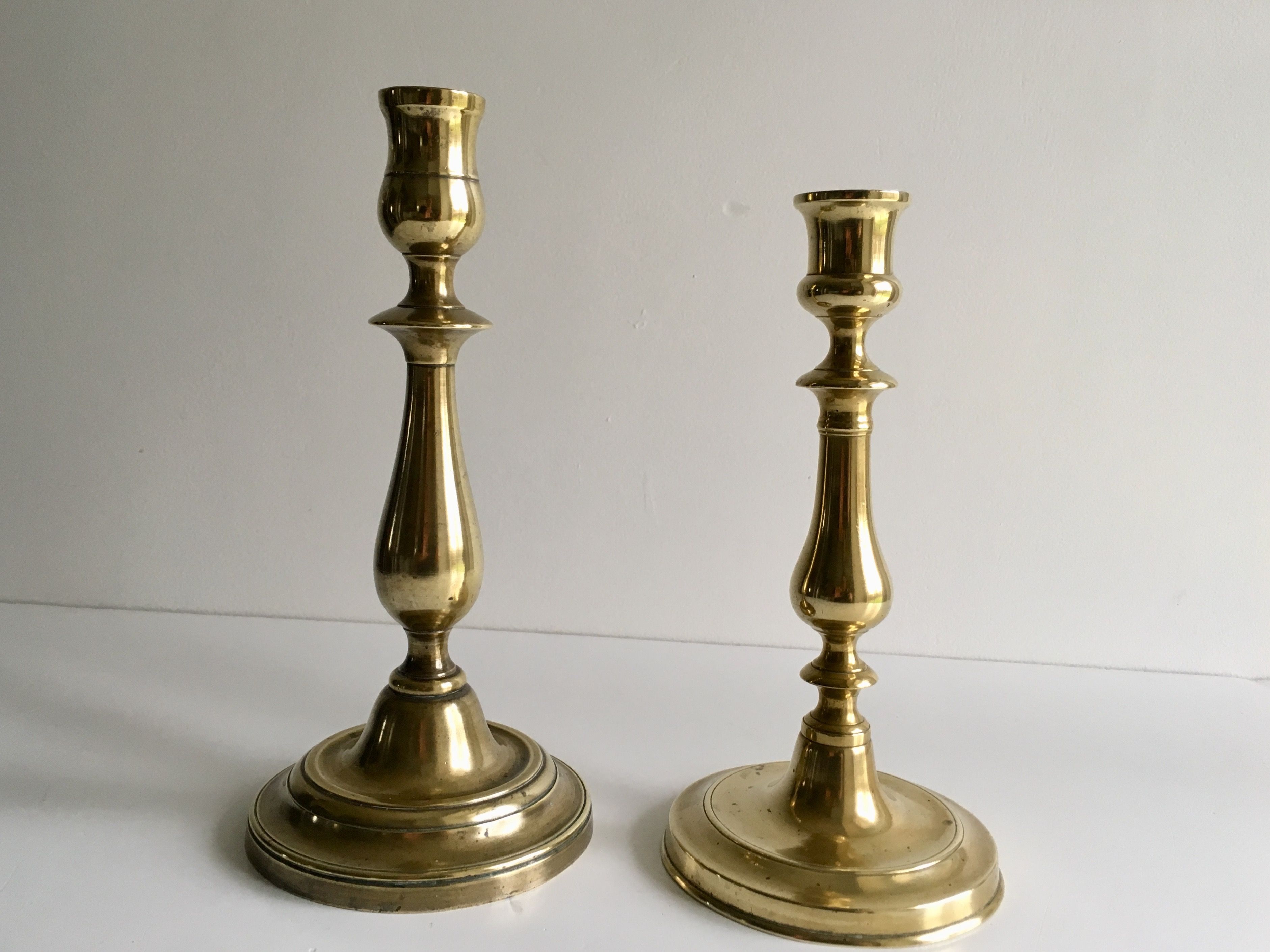 Pair of vintage brass candle holders Design Market